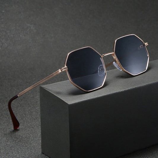 Vintage Octagon Metal Sunglasses - Orchid Unique