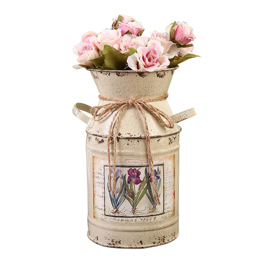 Garden Plants Flower Vase Iron Bucket - Orchid Unique  SPECIFICATIONS Style: Pastoral Material: Metal Function: Tabletop Vase Beige-Red-Green-Blue Garden Plants Flower Vase Iron Bucket SPECIFICATIONS Style: Pastoral Material: Metal Function: Tabletop Vase (Store description)  2 1 67649915  (Store description) 14:29#Beige-14:10-14:175-14:173 Beige-Red-Green-Blue Orchid  Vases