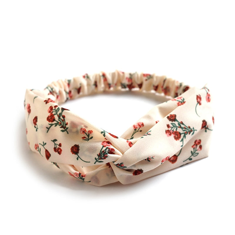 New print Knot Women Headband Vintage Hairband Girls Headwear Leopard Headband Hair Accessories dress Gift hair ties scrunchie - Orchid Unique