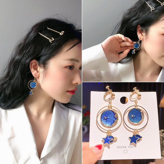 Cute Handmade pearl clip on Earrings - Orchid Unique