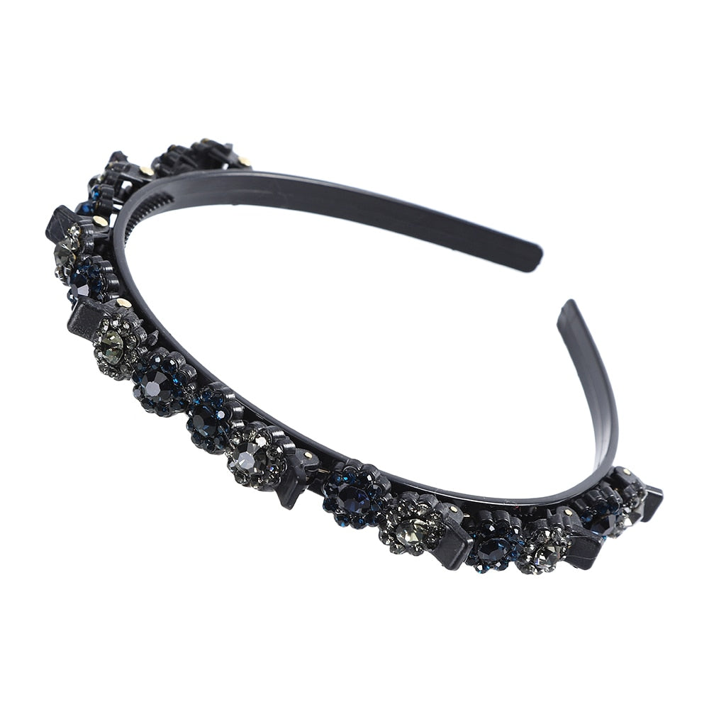 Hairbands Bezel Colorful Rhinestone - Orchid Unique