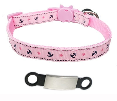 Personalized ID Tag Cat Collar Bell - Orchid Unique