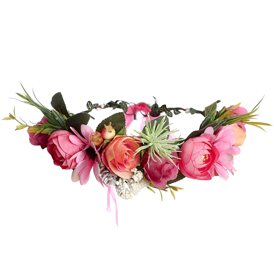Molans Spring Bohemian Flower Crowns - Orchid Unique