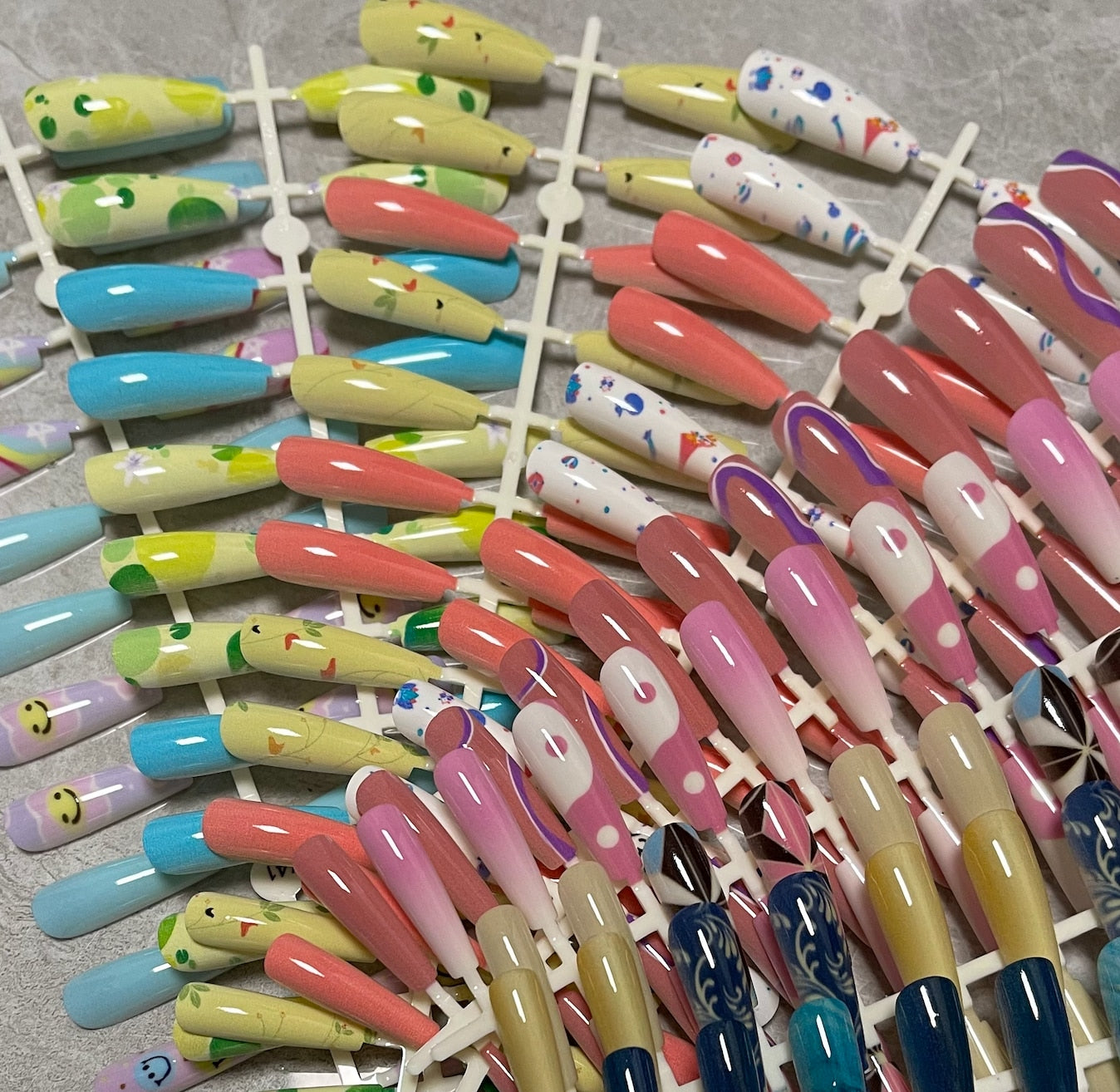 Long False Nails Tips - Orchid Unique