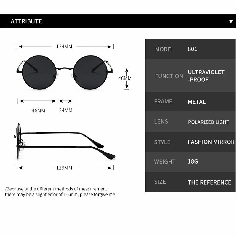 Round Polarized Sunglasses - Orchid Unique