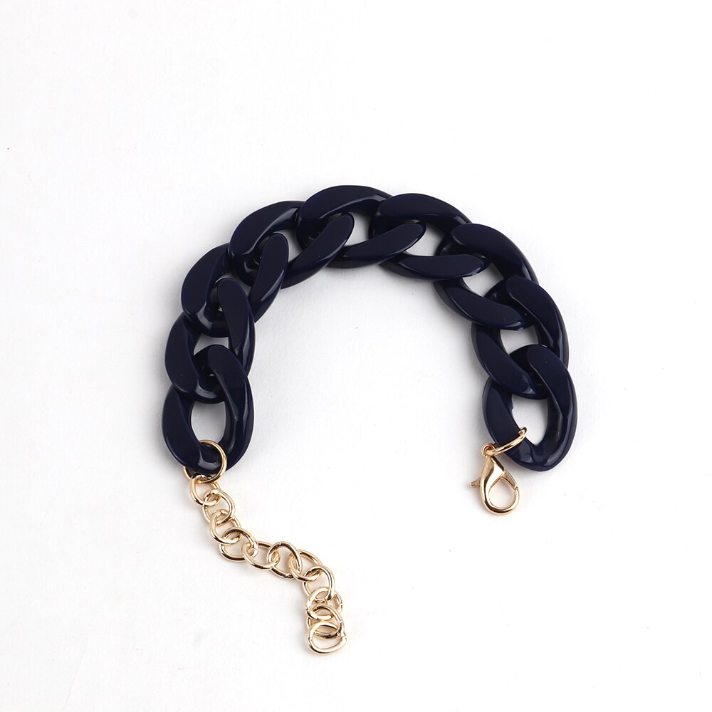 Colorful Acrylic Thick Chain Bracelets - Orchid Unique