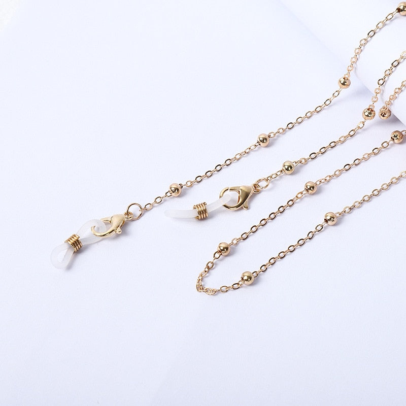 Acrylic Pearl Crystal Eyeglasses Chains - Orchid Unique