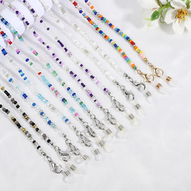Bohemian Colored Glasses Chains - Orchid Unique