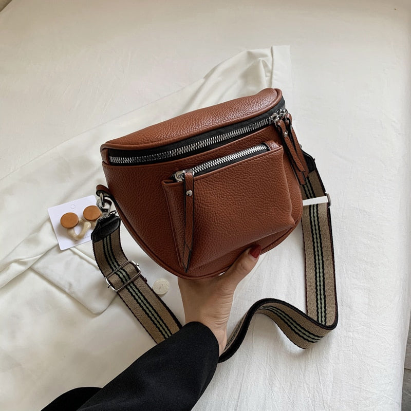 Mini Retro Leather Shoulder Strap Bag - Orchid Unique