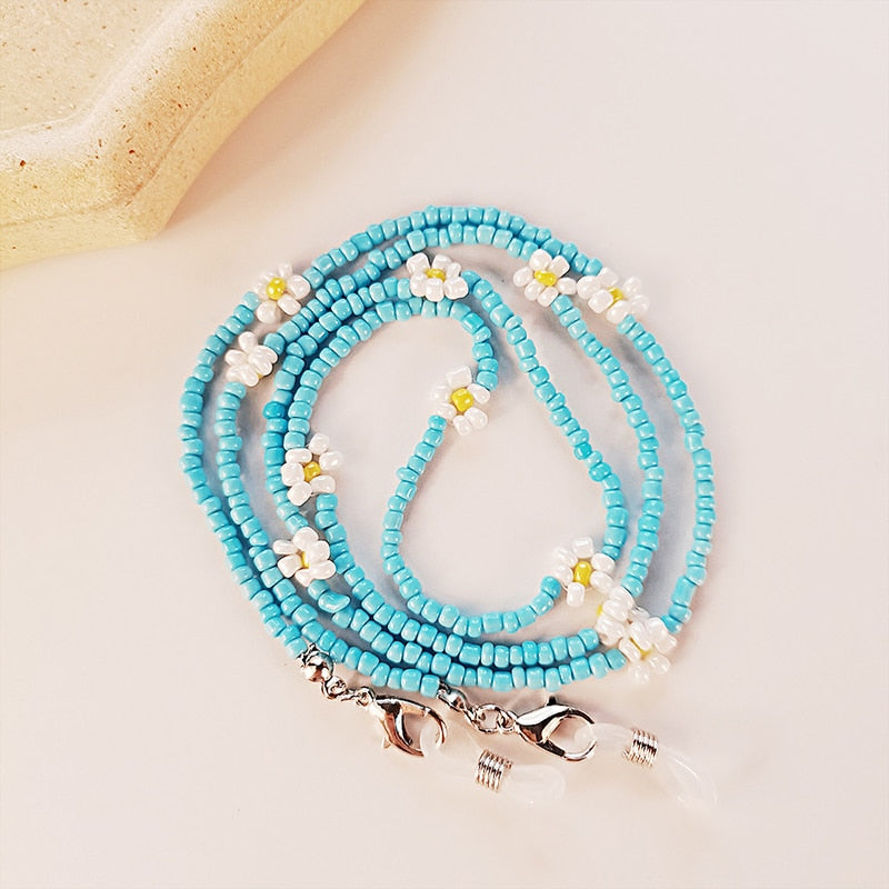 Mixed Color Beads Mask Strap - Orchid Unique