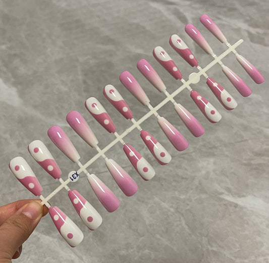 Long False Nails Tips - Orchid Unique