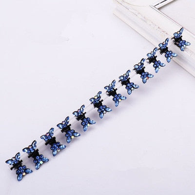 Cute Crystal Butterfly Hair Clips - Orchid Unique