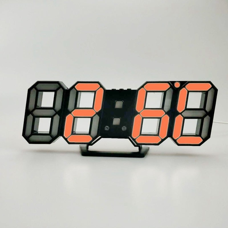 Digital 3D LED Alarm Clock - Orchid Unique