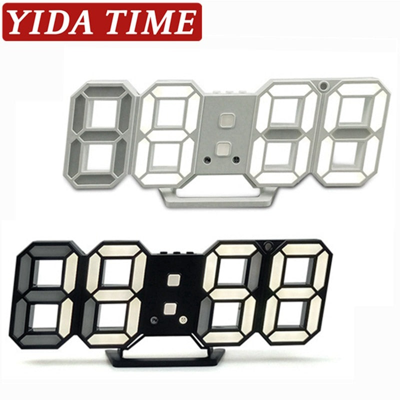 Digital 3D LED Alarm Clock - Orchid Unique