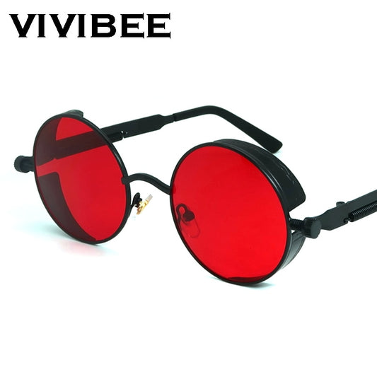 Vintage Steampunk Red Sunglasses - Orchid Unique