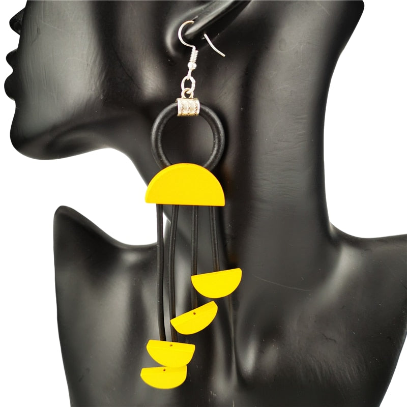 Gothic Wood Earrings - Orchid Unique