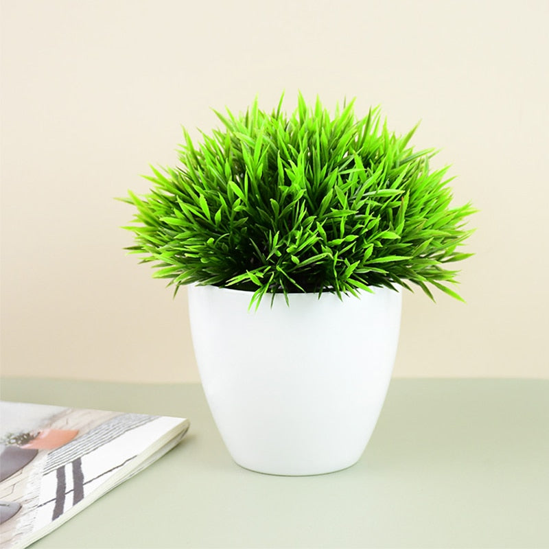 vase + Mall Tree Grass Plants Pot Ornament - Orchid Unique