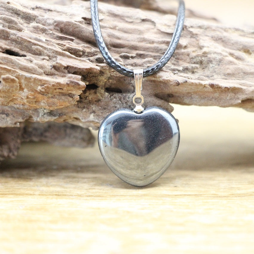Natural Agates Quartz Heart Shape Pendant - Orchid Unique