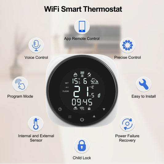 Smart WIFI Thermostat Clock - Orchid Unique