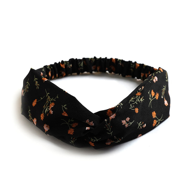 New print Knot Women Headband Vintage Hairband Girls Headwear Leopard Headband Hair Accessories dress Gift hair ties scrunchie - Orchid Unique