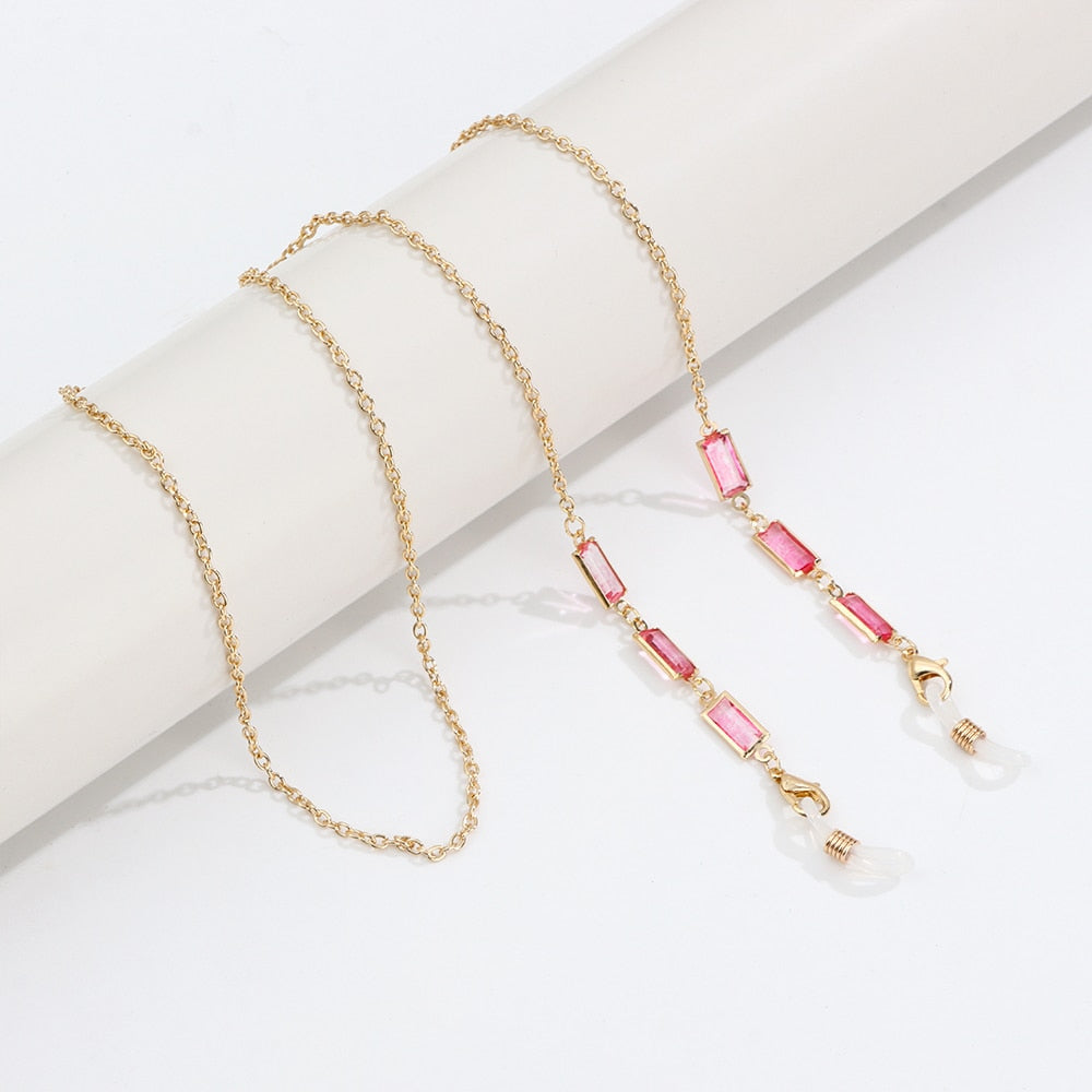 Crystal Beaded Glasses Chains - Orchid Unique