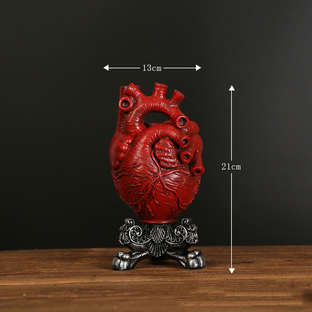 Heart-shaped Sculpture Statue-Vase - Orchid Unique