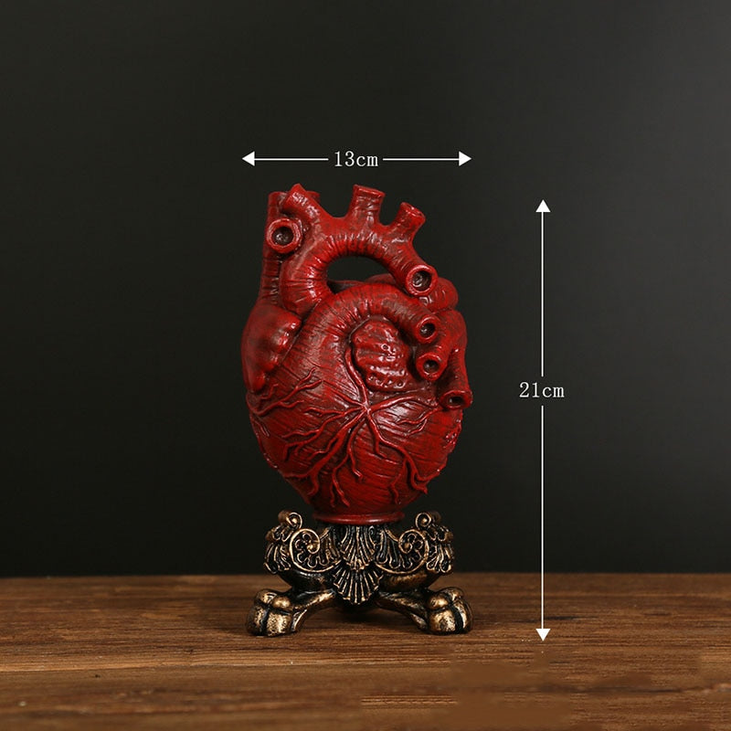 Heart-shaped Sculpture Statue-Vase - Orchid Unique
