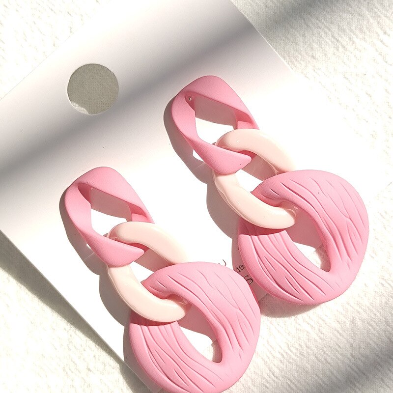 Candy Color Acrylic Earrings - Orchid Unique