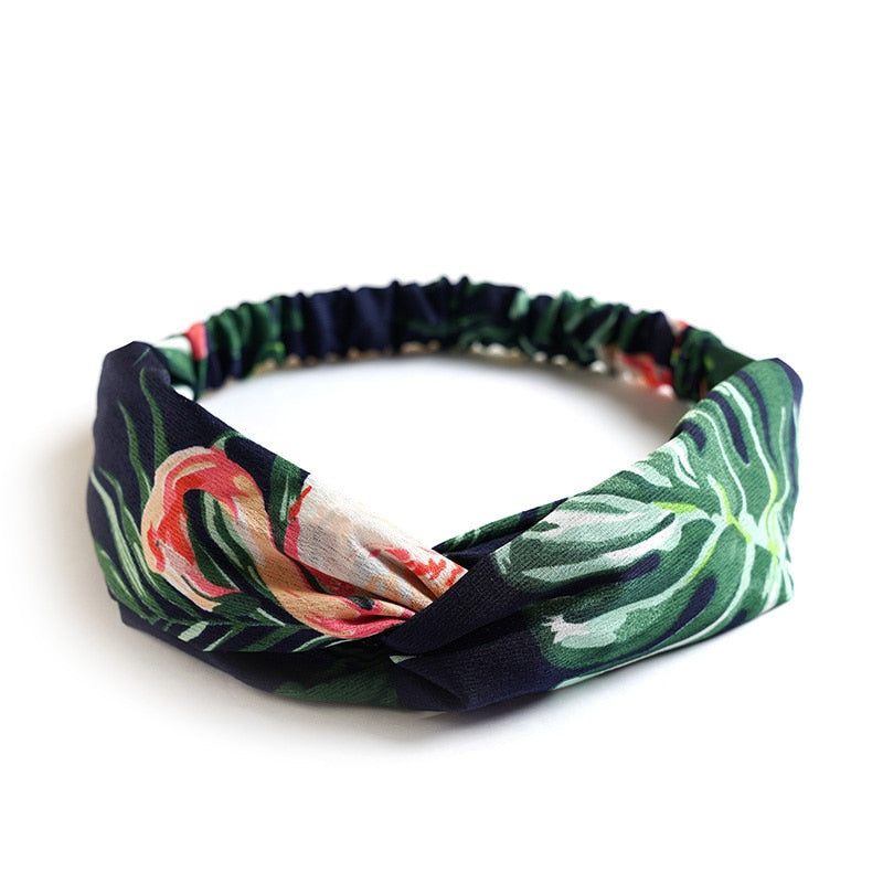 New print Knot Women Headband Vintage Hairband Girls Headwear Leopard Headband Hair Accessories dress Gift hair ties scrunchie - Orchid Unique