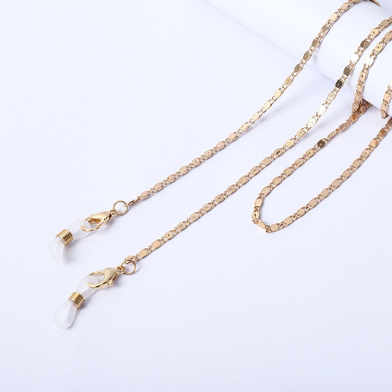 Acrylic Pearl Crystal Eyeglasses Chains - Orchid Unique