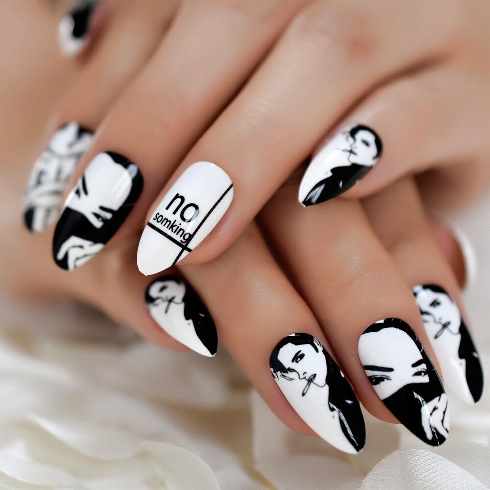 French Ballerina Coffin False Nails - Orchid Unique