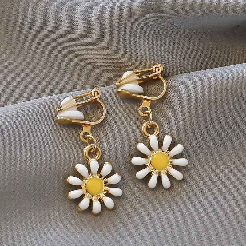 Cute Handmade pearl clip on Earrings - Orchid Unique
