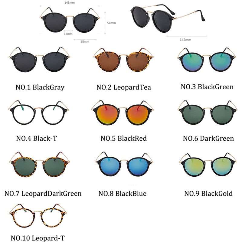 Fashion Round Sunglasses - Orchid Unique