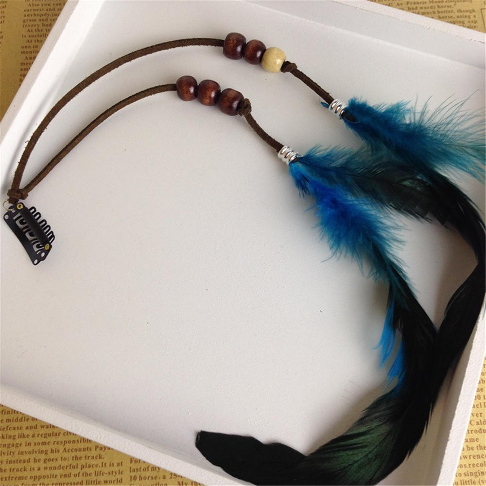 Fashionable Boho Feather Headband - Orchid Unique