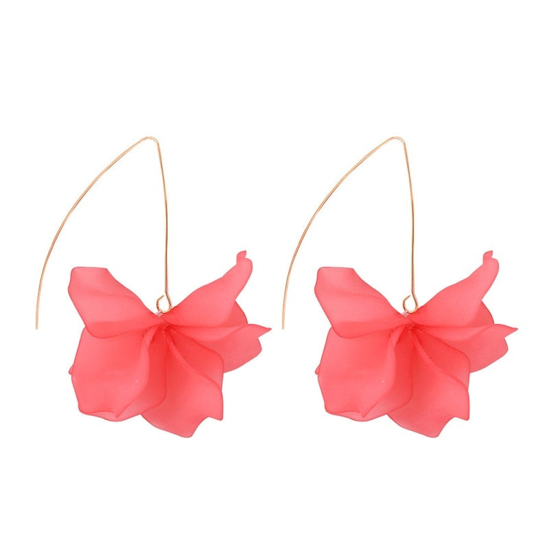 Multicolored Long Drop Earrings - Orchid Unique