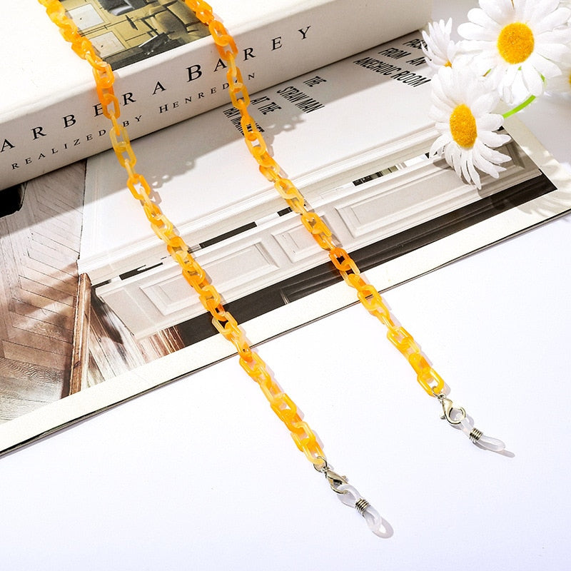 Bohemia Amber Acrylic Glasses Chain - Orchid Unique
