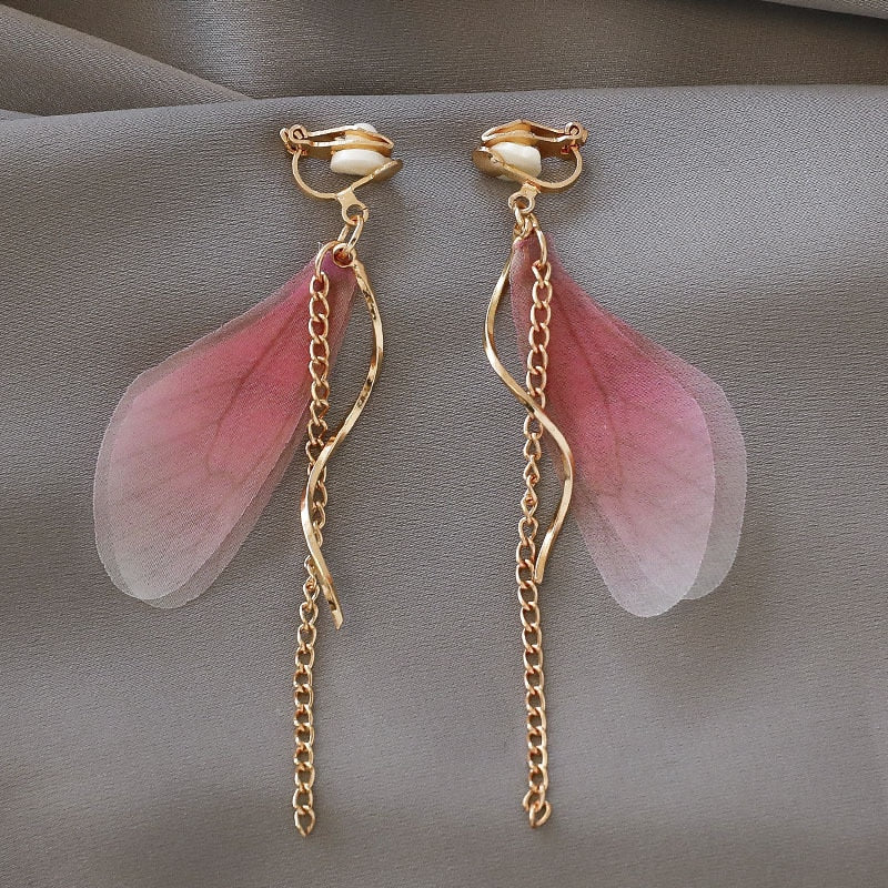 Cute Handmade pearl clip on Earrings - Orchid Unique