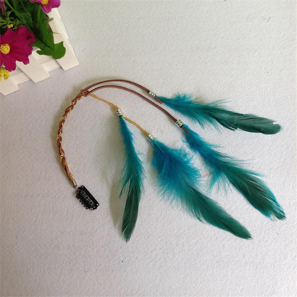 Fashionable Boho Feather Headband - Orchid Unique