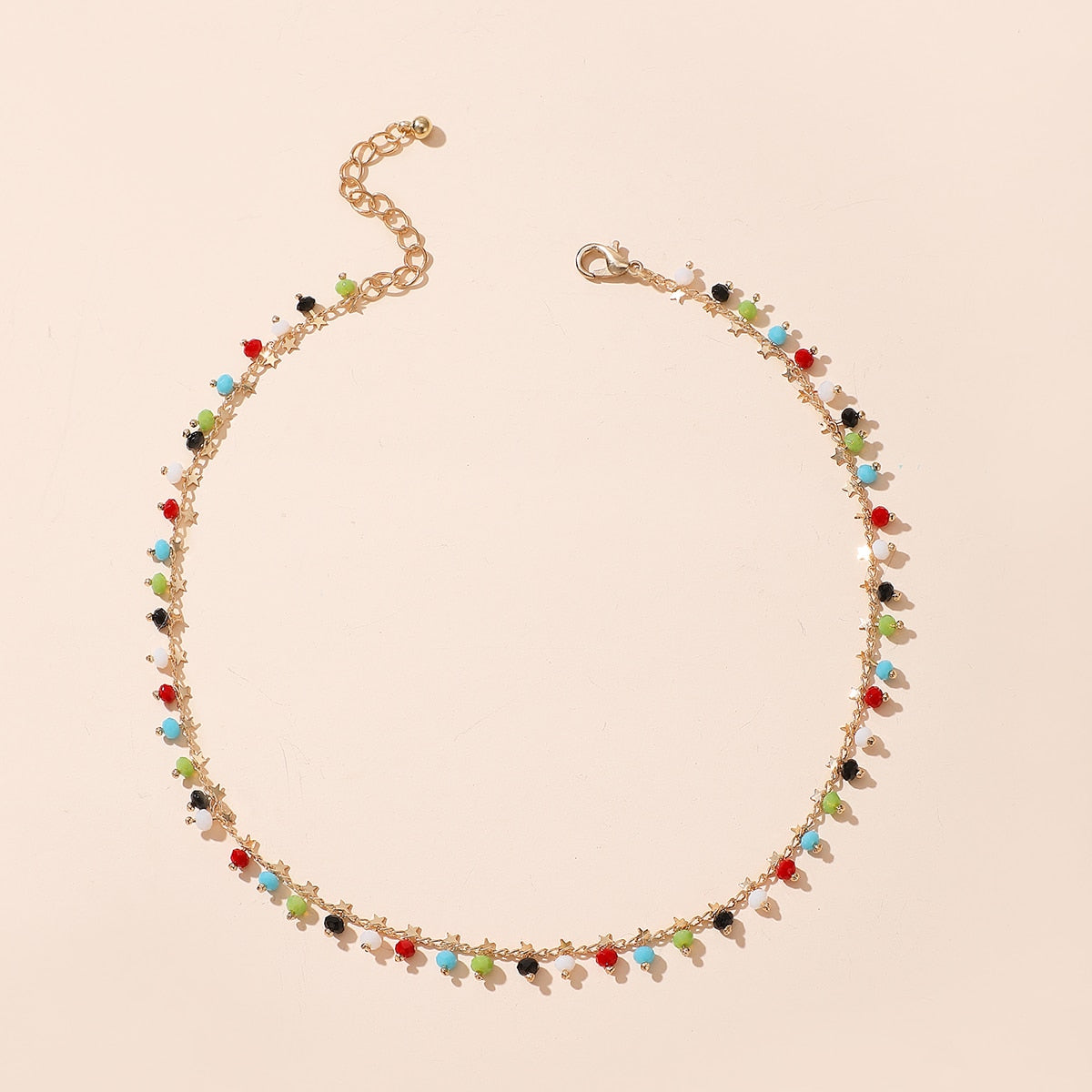 Bohemian Colorful Beaded Necklace - Orchid Unique