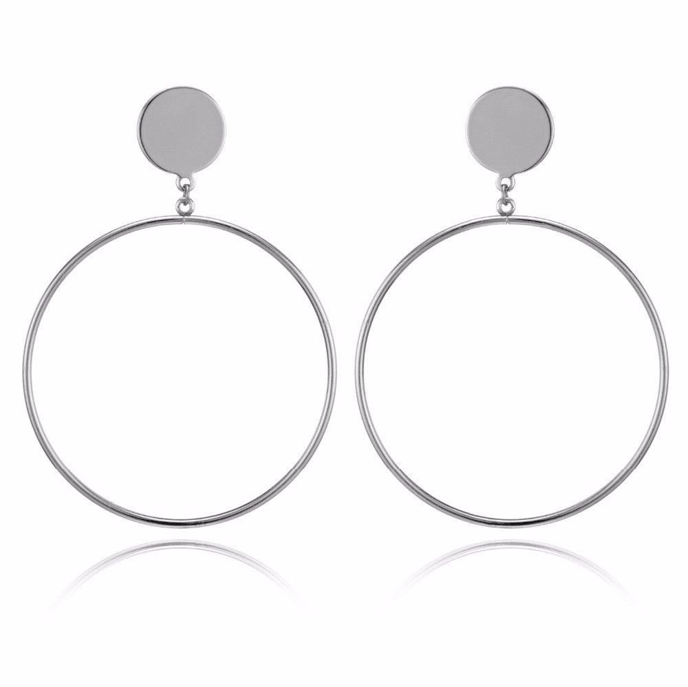 TRENDY Big Circle Round Hoop Earrings - Orchid Unique