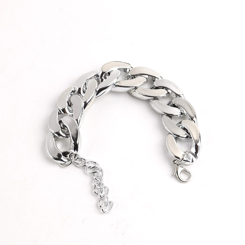 Colorful Acrylic Thick Chain Bracelets - Orchid Unique