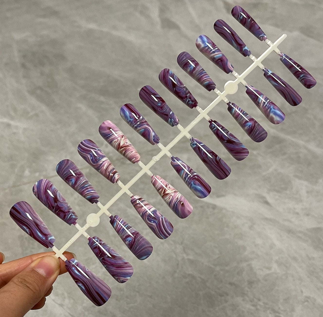 Long False Nails Tips - Orchid Unique