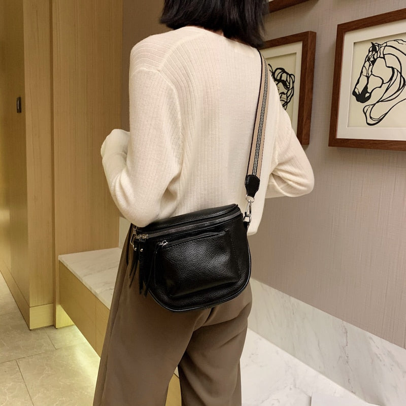 Mini Retro Leather Shoulder Strap Bag - Orchid Unique