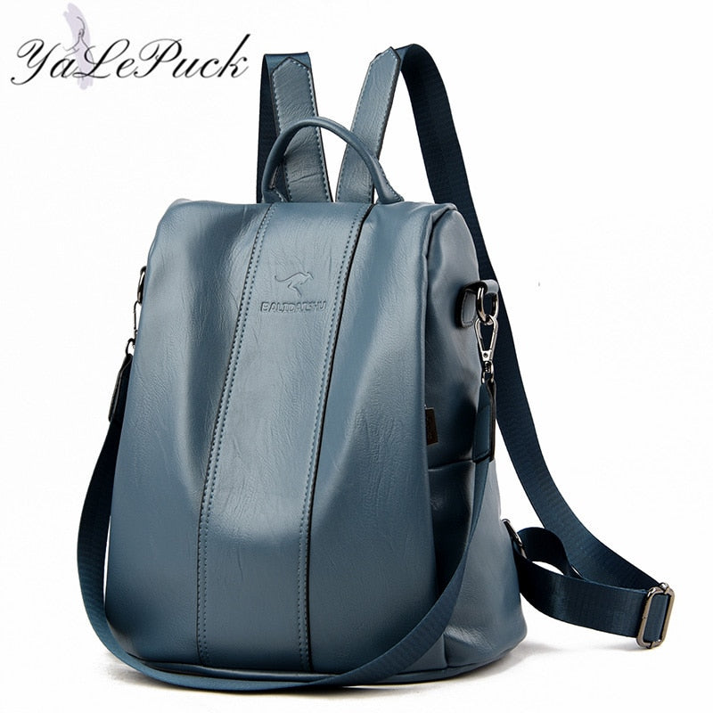 Anti-theft leather backpack - Orchid Unique