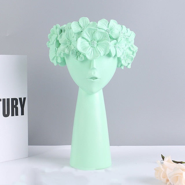 Nordic Resin Vase-Statue Sculpture - Orchid Unique
