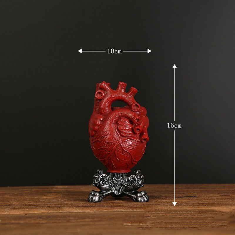 Heart-shaped Sculpture Statue-Vase - Orchid Unique
