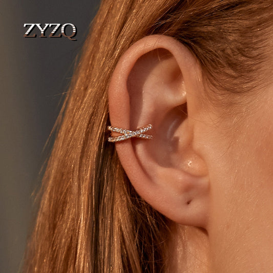 Punk Gold Metal Ear Cuff/Clip - Orchid Unique