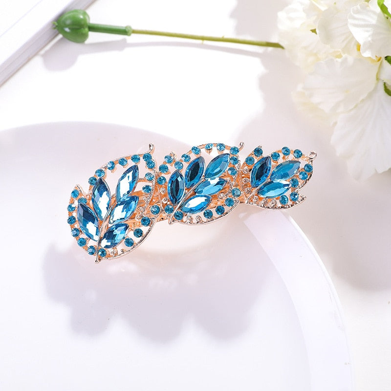 Crystalline rhinestone hairpin - Orchid Unique