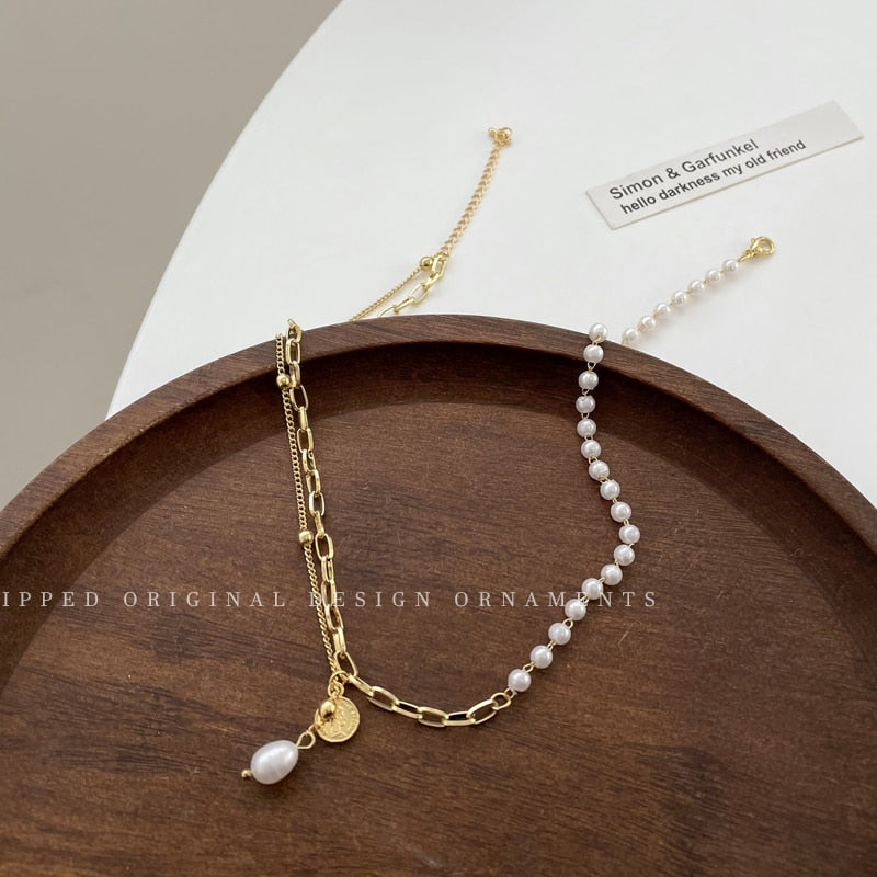 Dainty Pearl Necklace - Orchid Unique