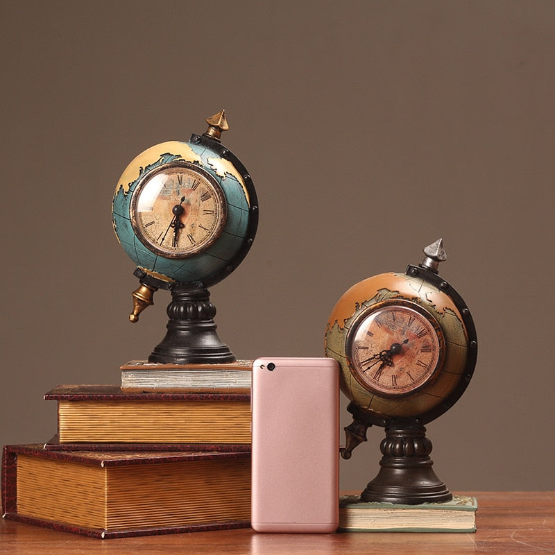 Porch Globe Desktop Clock for Decoration - Orchid Unique